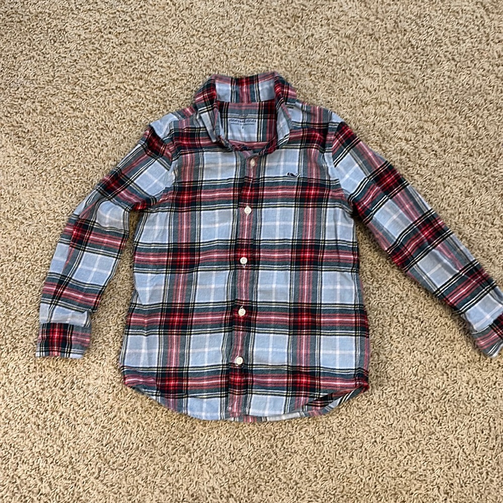 Vineyard Vines button down flannel shirt size 5 kids